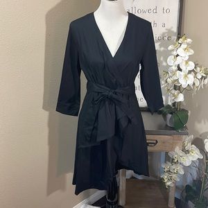 Elegant Black Wrap Dress Sz: M